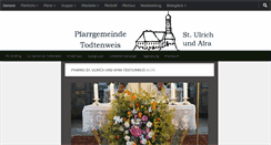 Desktop Screenshot of pfarrei-todtenweis.de