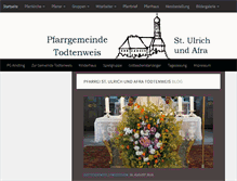 Tablet Screenshot of pfarrei-todtenweis.de